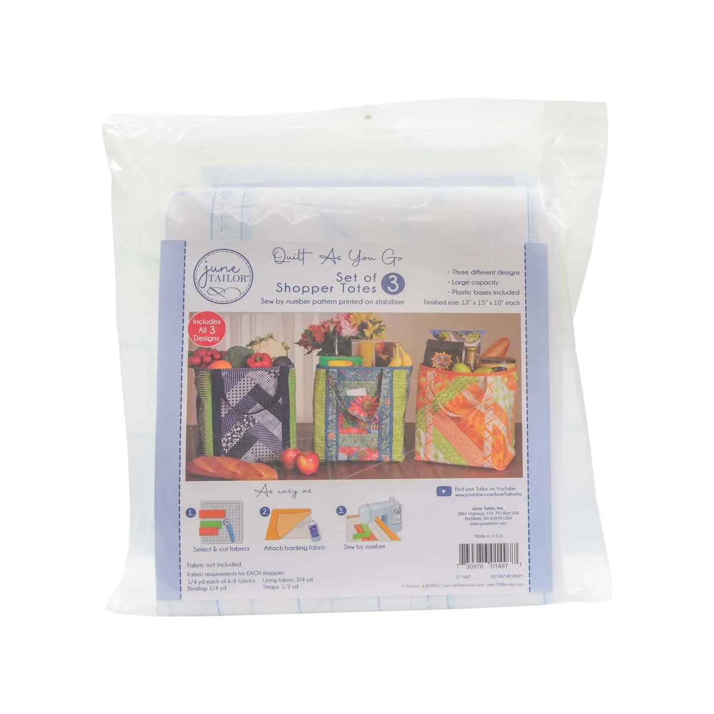 QAYG Utility Shopper's Totes -- 3 per pack