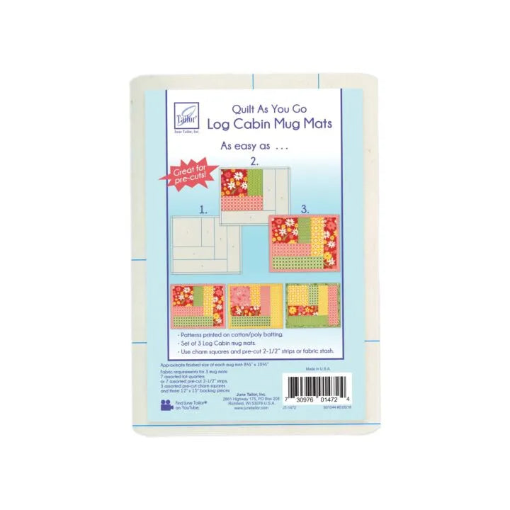 QAYG Log Cabin Mug Mats -- 3 per pack